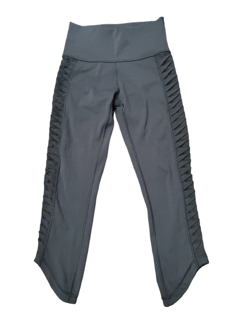 lululemon athletica Black High-Rise Capri Leggings with Side Lattice Detail